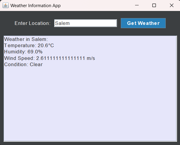 Weather app(Java)